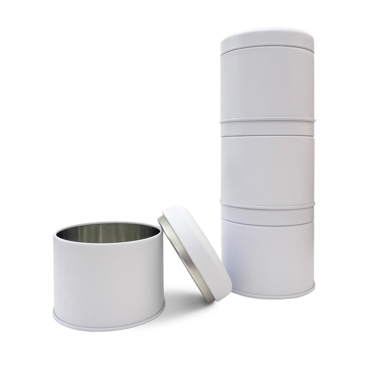 Stackable 3-oz Airtight Canister White