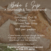 Bake & Sip - Saturday, October 18th - 9:30 am