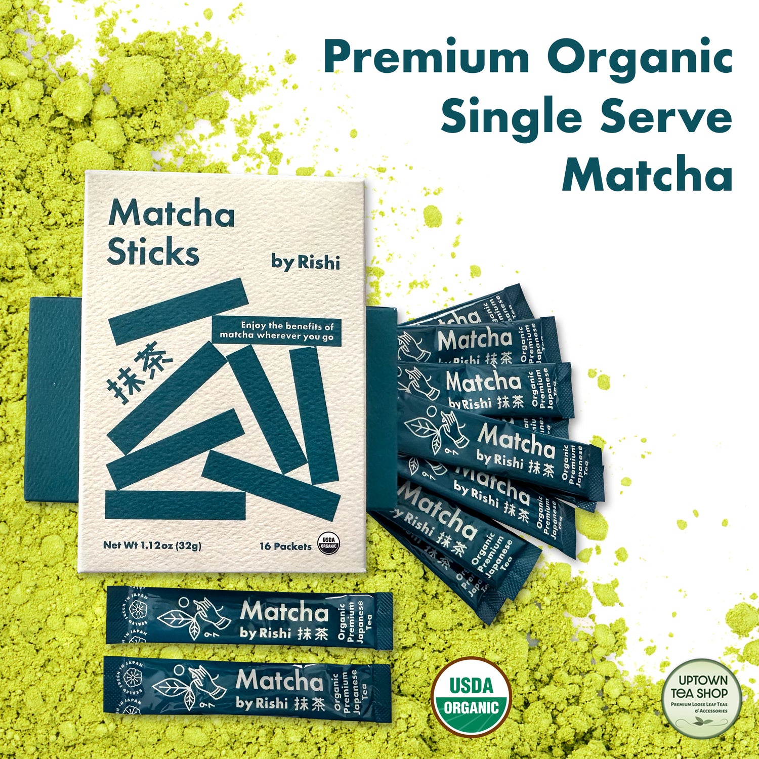 Organic Matcha Sticks | Green Tea – Uptown Tea Shop LLC