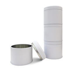 Stackable 3-oz Airtight Canister White